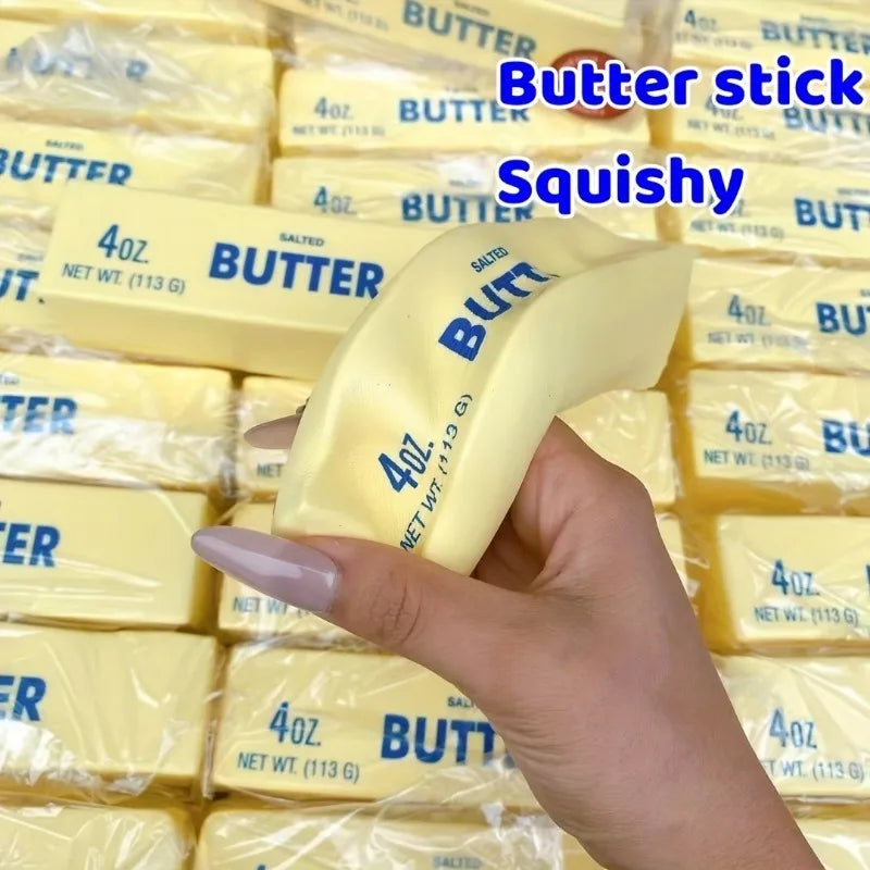 1PC Squishy Butter Stick: Soft, Yellow, 4oz. Toy with Creamy Scent - Perfect for Play and Sensory Fun